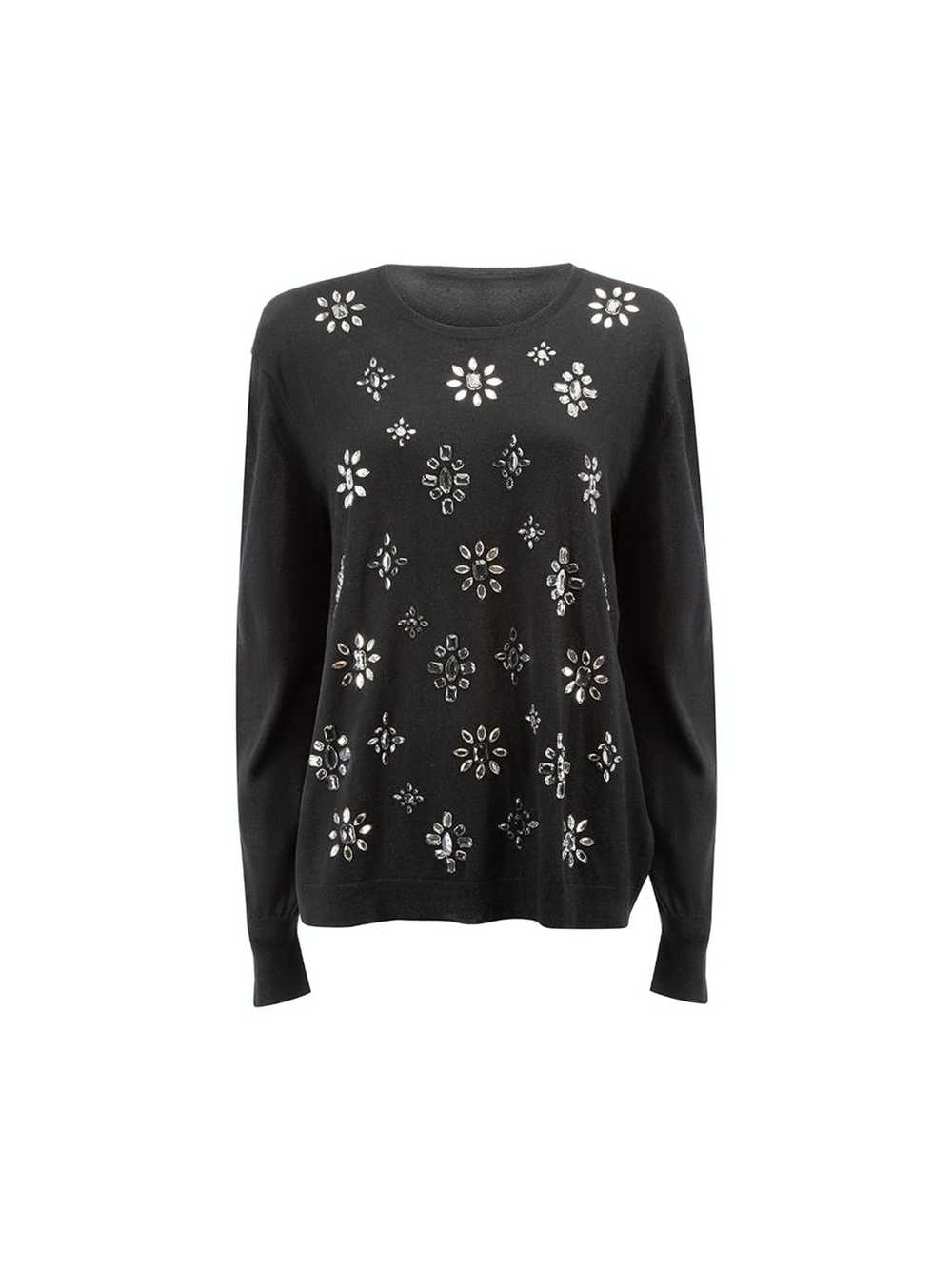 Escada Escada Sport Black Fine Knit Crystal Embel… - image 1