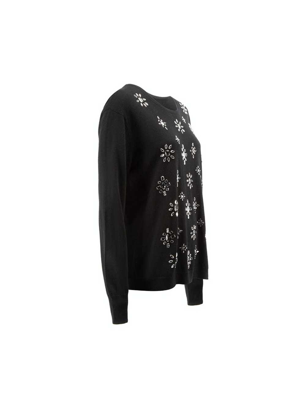 Escada Escada Sport Black Fine Knit Crystal Embel… - image 2