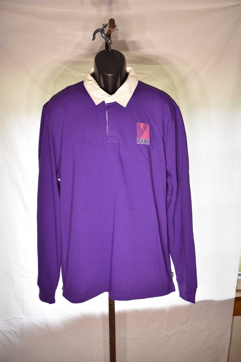 Vans Vans Retro Sport Purple Long Sleeve Polo Shi… - image 1