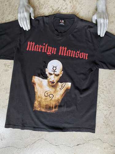 Band Tees × Marilyn Manson × Vintage VINTAGE MARI… - image 1