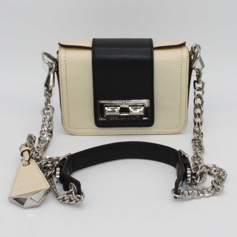 Rebecca Minkoff Mini Box Two-Tone Beige & Brown L… - image 1