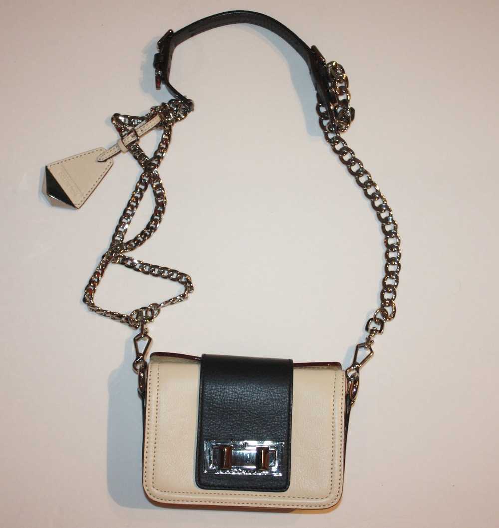 Rebecca Minkoff Mini Box Two-Tone Beige & Brown L… - image 9