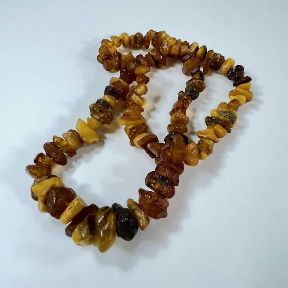 22 Inch Graduated Amber Necklace - image 3