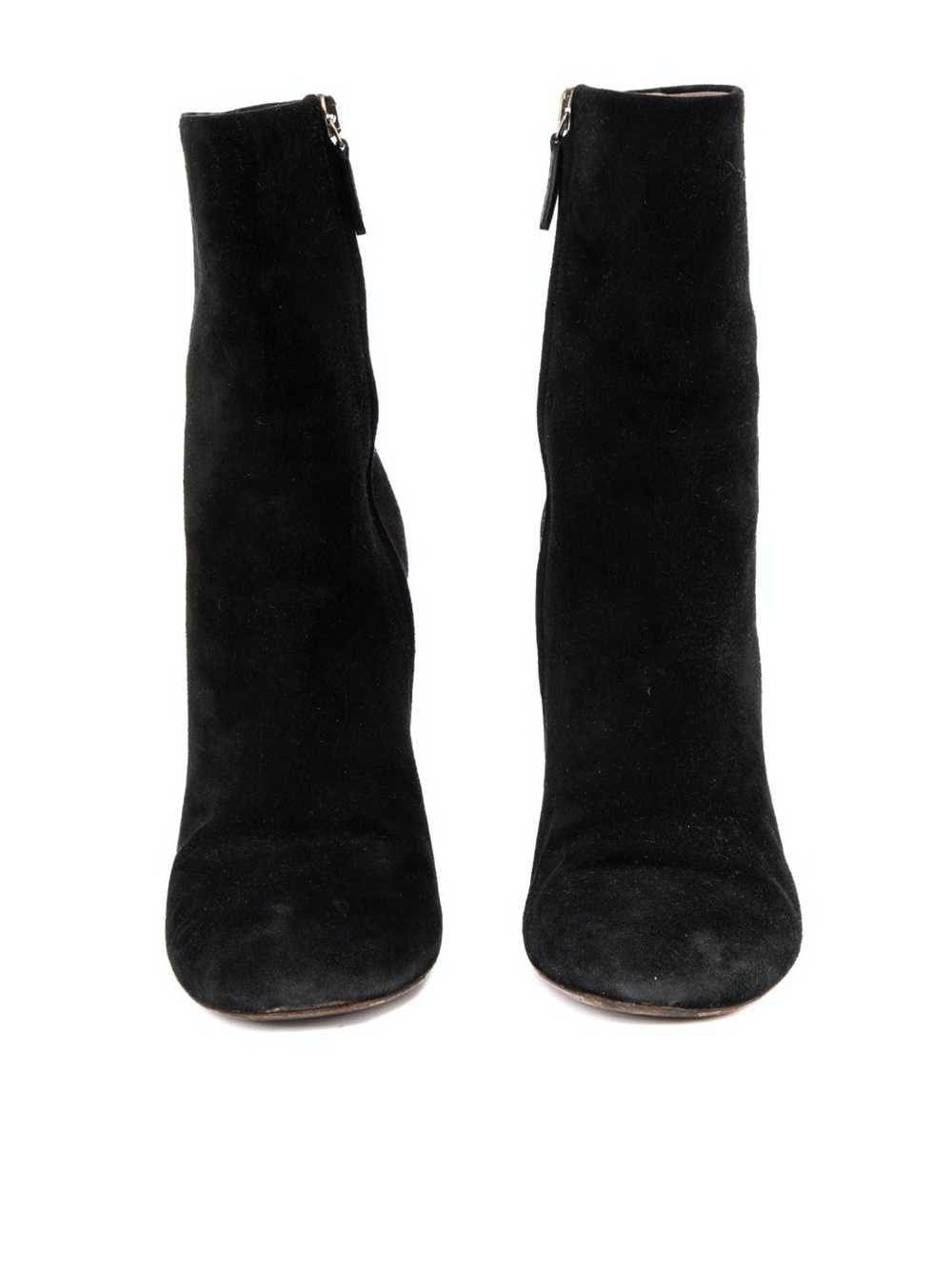 Gucci Black Suede Wedged Ankle Boots - image 3