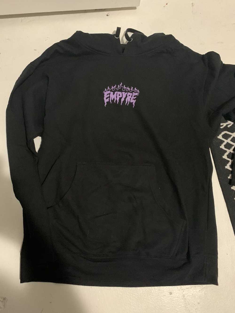 EMPYRE Surplus Co Sweatshirt Small Hoodie Plaid Turquoise & Black