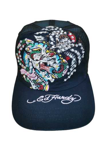 Deadstock Y2K Don Ed Hardy Reversible Bucket Hat Vintage Camo Black Fisherman  Hat Embroidered Logo Skull Tattoo Print Hat One Size Fits Most -  Canada
