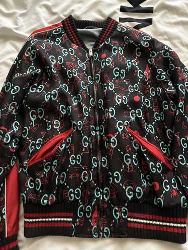 GUCCI Floral silk bomber jacket Size 42 (Fits Like A Small)