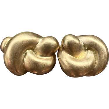 Angela Cummings 18K Yellow Gold Knot Earrings