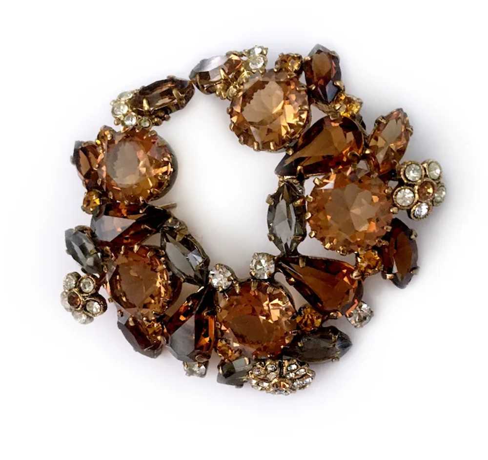 Golden Hues Fall Wreath Brooch, Made in Austria - image 2