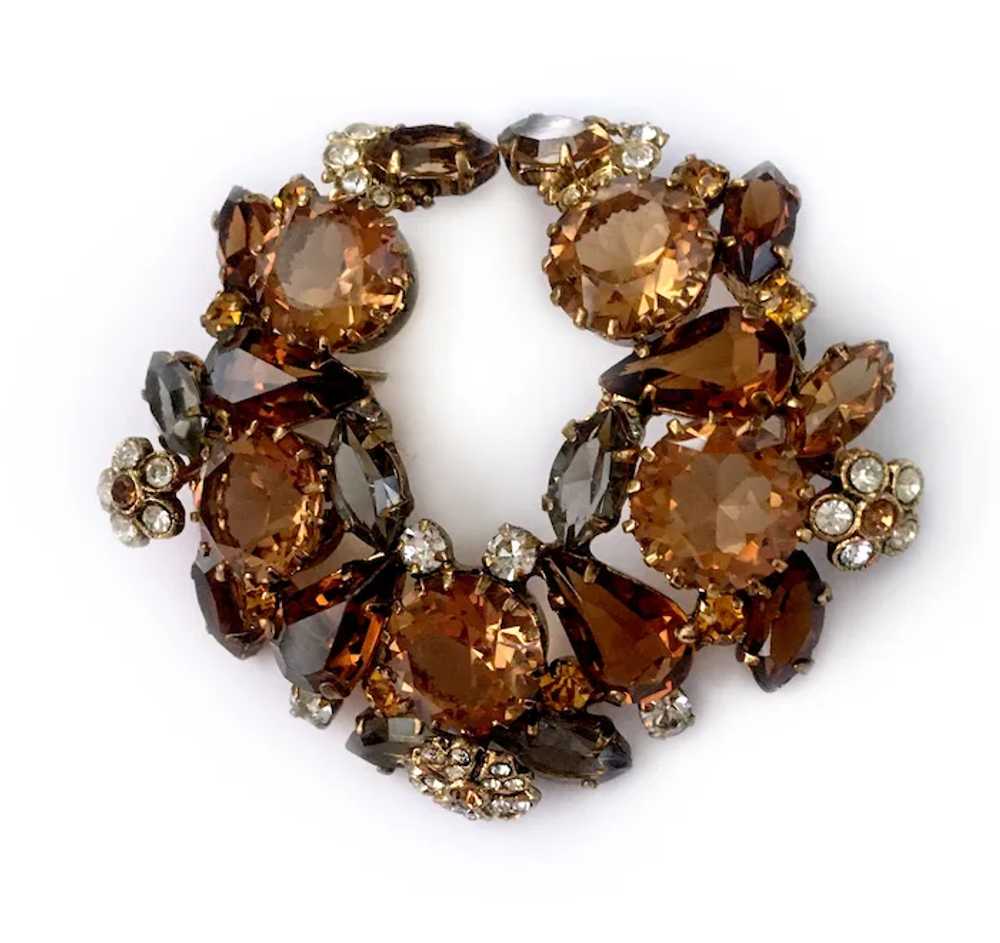 Golden Hues Fall Wreath Brooch, Made in Austria - image 3