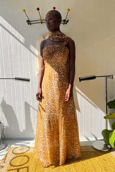 Vicky Tiel Couture for Neiman Marcus Leopard Print