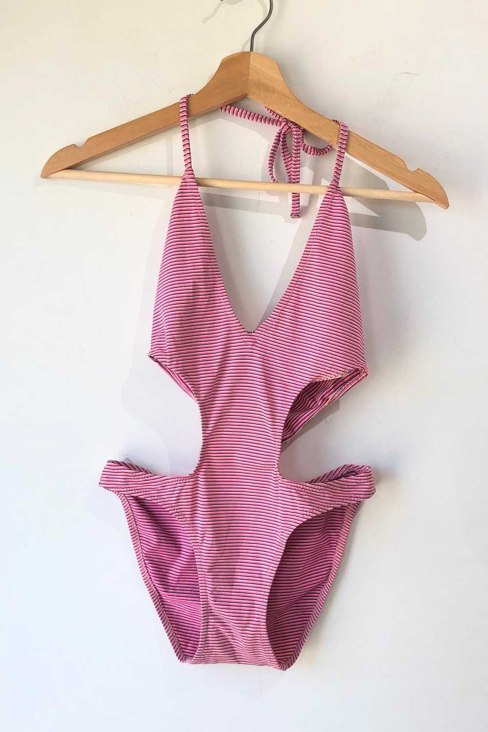 Pink Striped Swimsuit - Gem