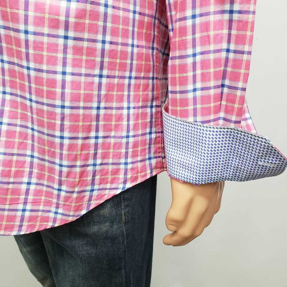 Bugatchi BUGATCHI Uomo Flip Cuff Check Shirt Clas… - image 7