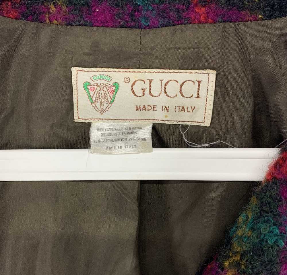 Gucci vintage 70s Gucci multicolor checkered crop… - image 8
