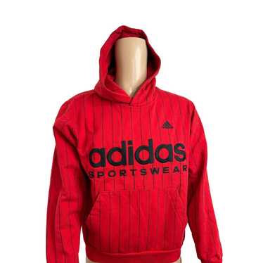 Adidas Adidas Men’s Red & Black Pinstriped Hoodie… - image 1