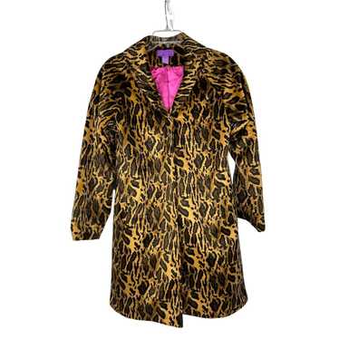 Streetwear Vintage Animal Print Leopard Jacket S … - image 1