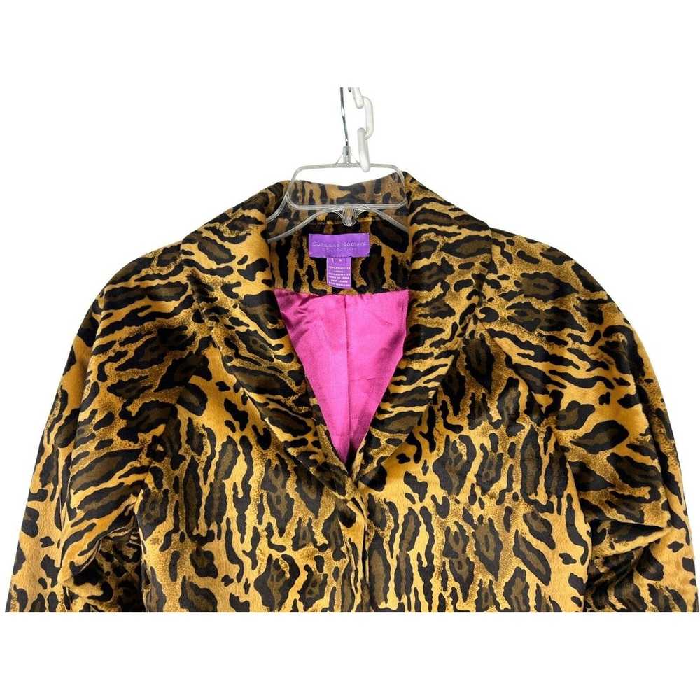 Streetwear Vintage Animal Print Leopard Jacket S … - image 3