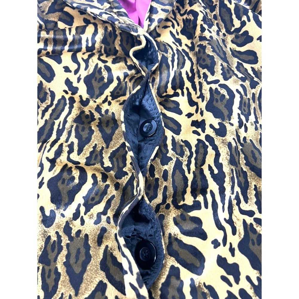 Streetwear Vintage Animal Print Leopard Jacket S … - image 7