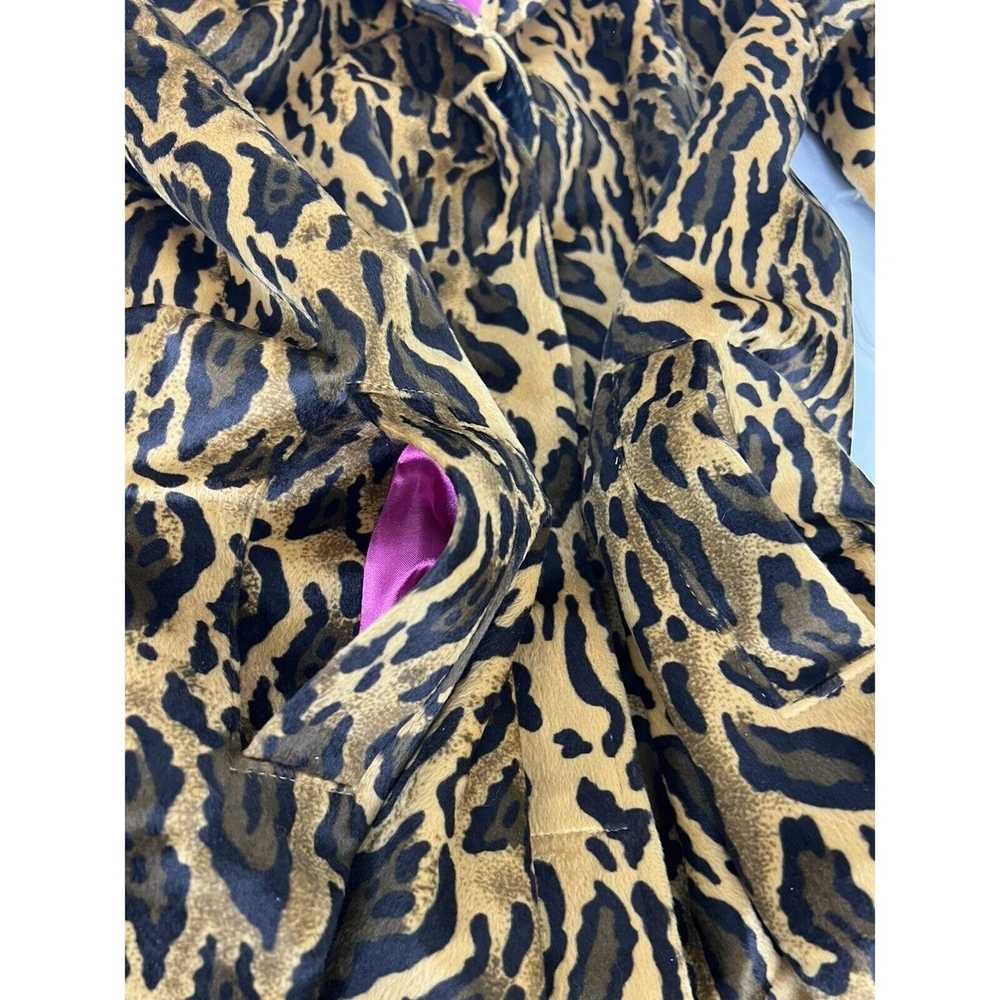 Streetwear Vintage Animal Print Leopard Jacket S … - image 8