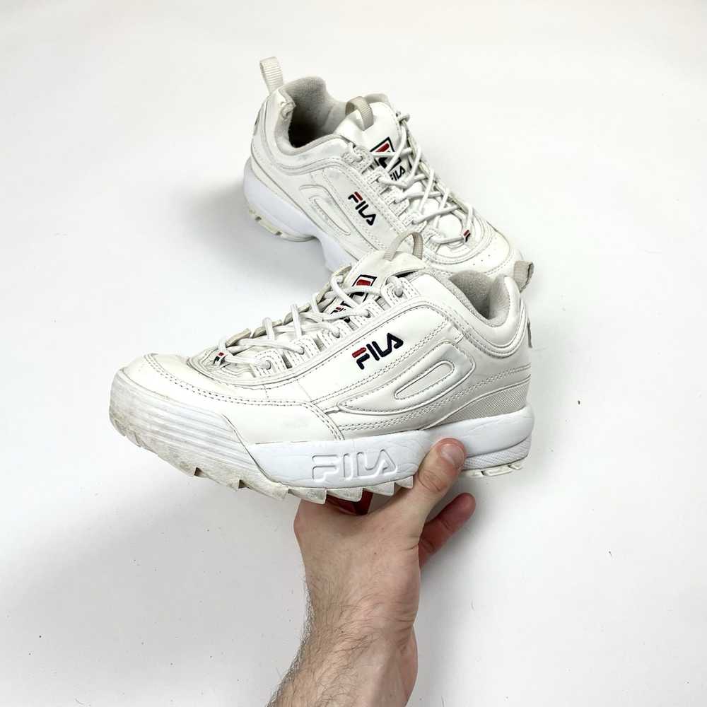 Fila × Streetwear Fila Disruptor all white shoes … - image 10