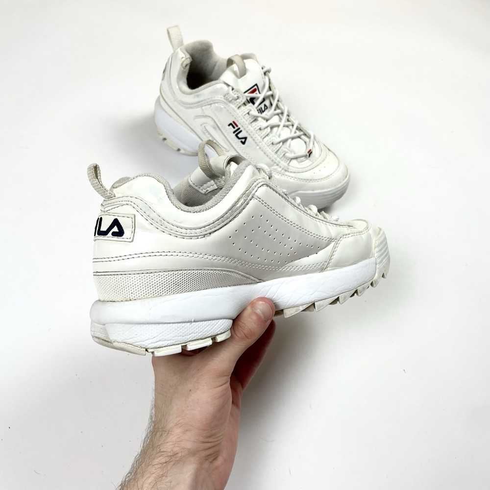 Fila × Streetwear Fila Disruptor all white shoes … - image 12