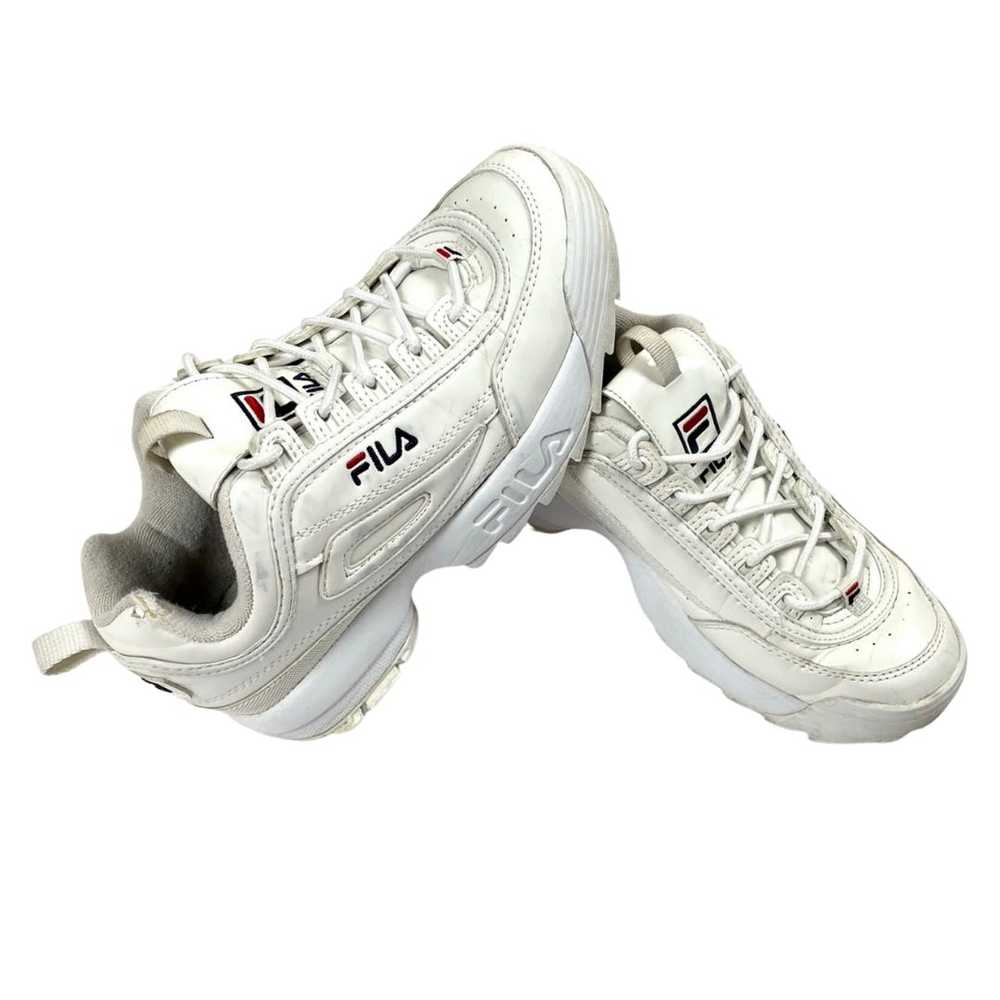 Fila × Streetwear Fila Disruptor all white shoes … - image 3