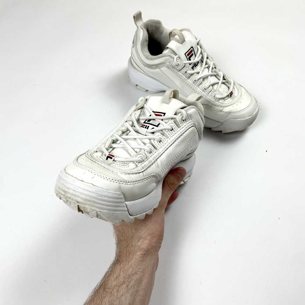 Fila × Streetwear Fila Disruptor all white shoes … - image 7