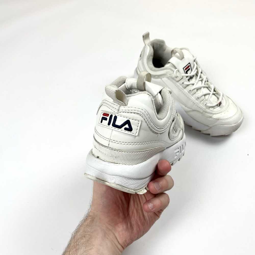 Fila × Streetwear Fila Disruptor all white shoes … - image 9