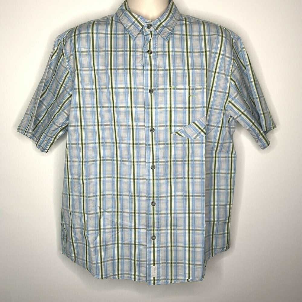 Other Cabela Shirt Short Sleeve Plaid L Light Blu… - image 1