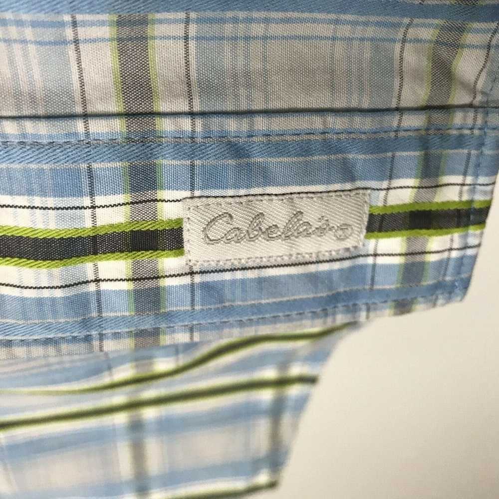 Other Cabela Shirt Short Sleeve Plaid L Light Blu… - image 5