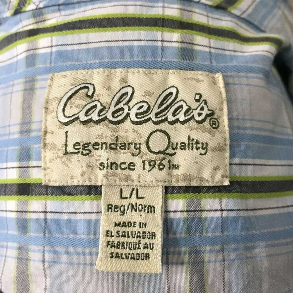 Other Cabela Shirt Short Sleeve Plaid L Light Blu… - image 6