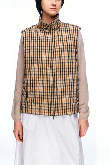 Daks London DAKS Signature Full Zip Vest Check Qui