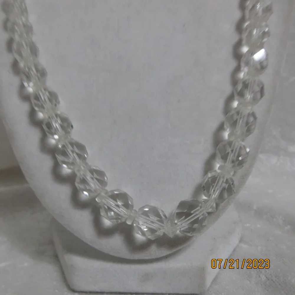 Crystal Bead Necklace with Crystal Spacer Beads G… - image 5