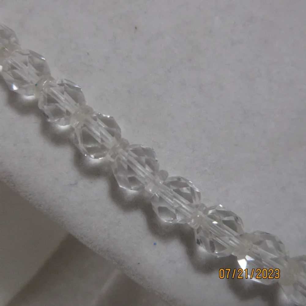 Crystal Bead Necklace with Crystal Spacer Beads G… - image 6