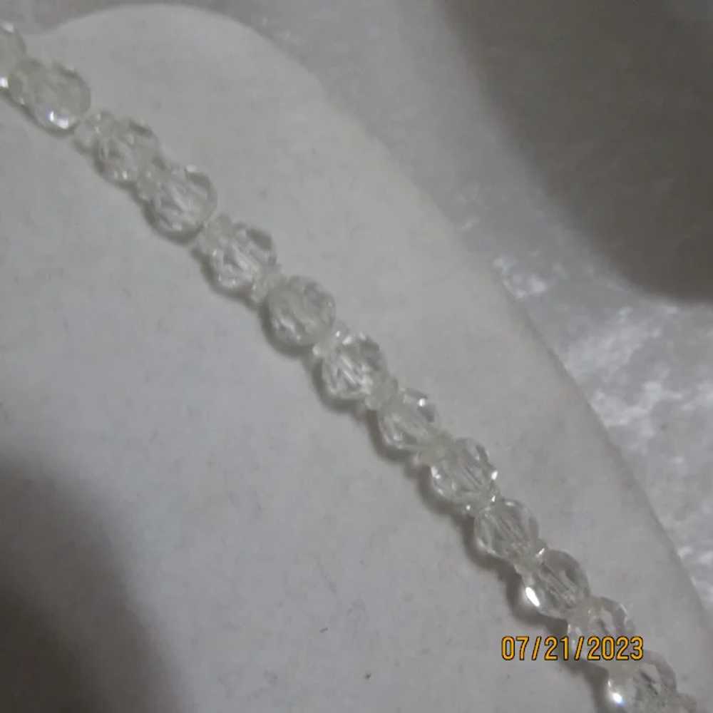 Crystal Bead Necklace with Crystal Spacer Beads G… - image 7