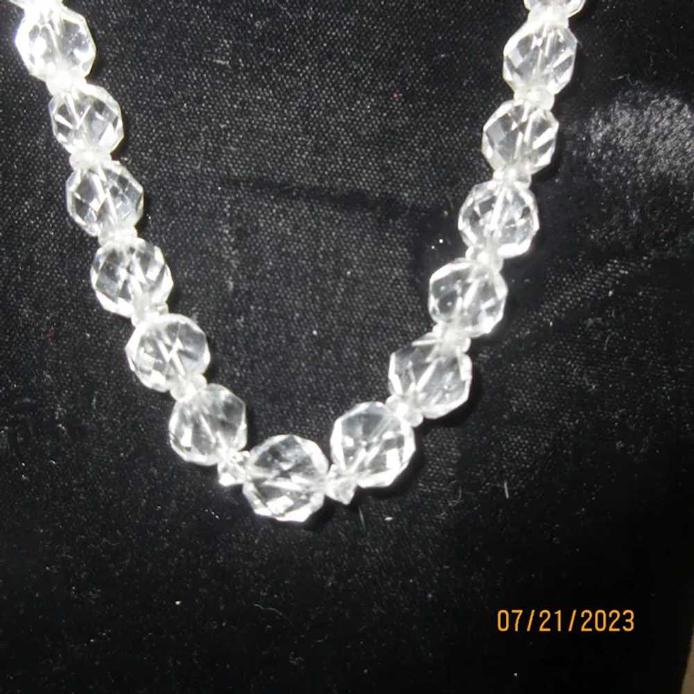 Crystal Bead Necklace with Crystal Spacer Beads G… - image 8