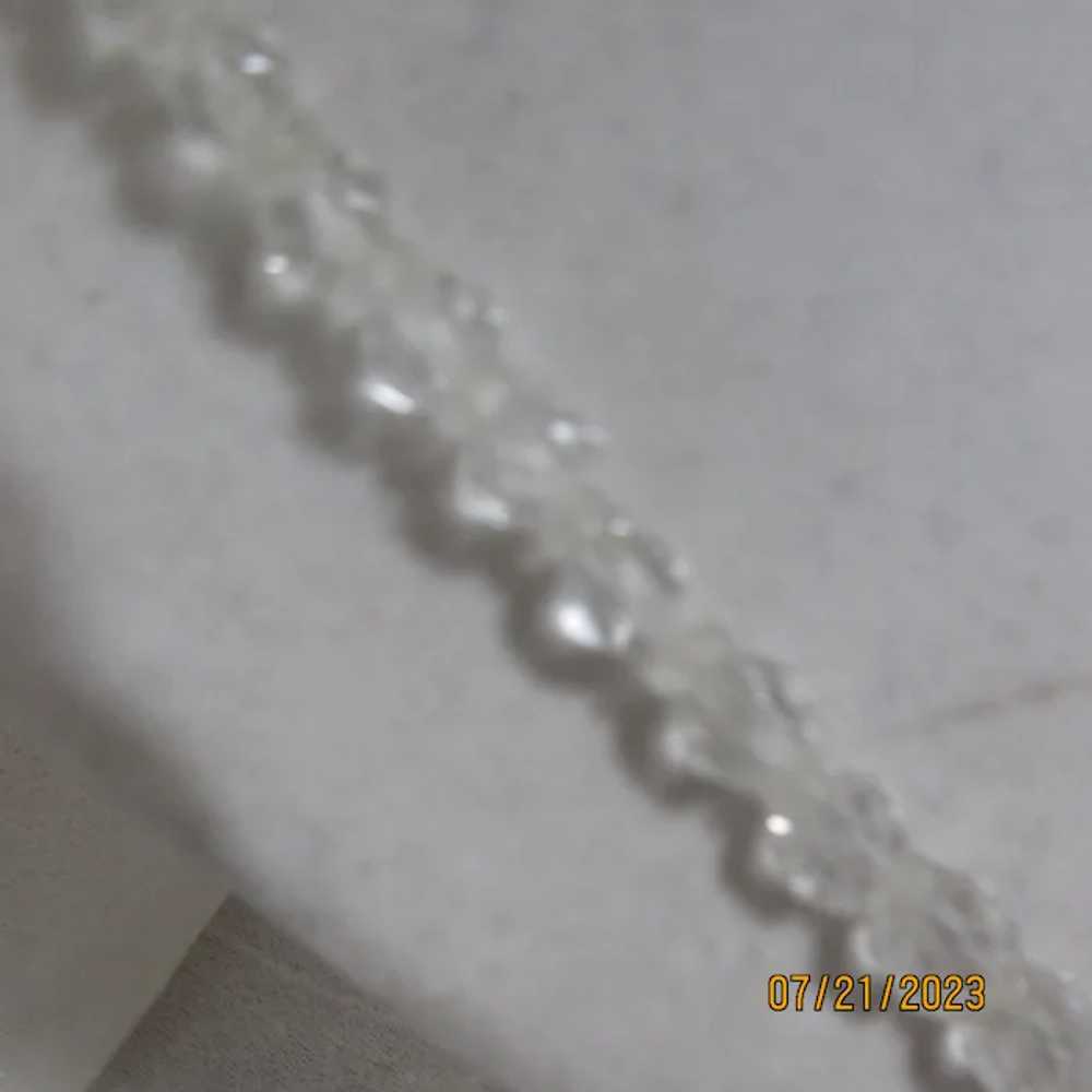 Crystal Bead Necklace with Crystal Spacer Beads G… - image 9