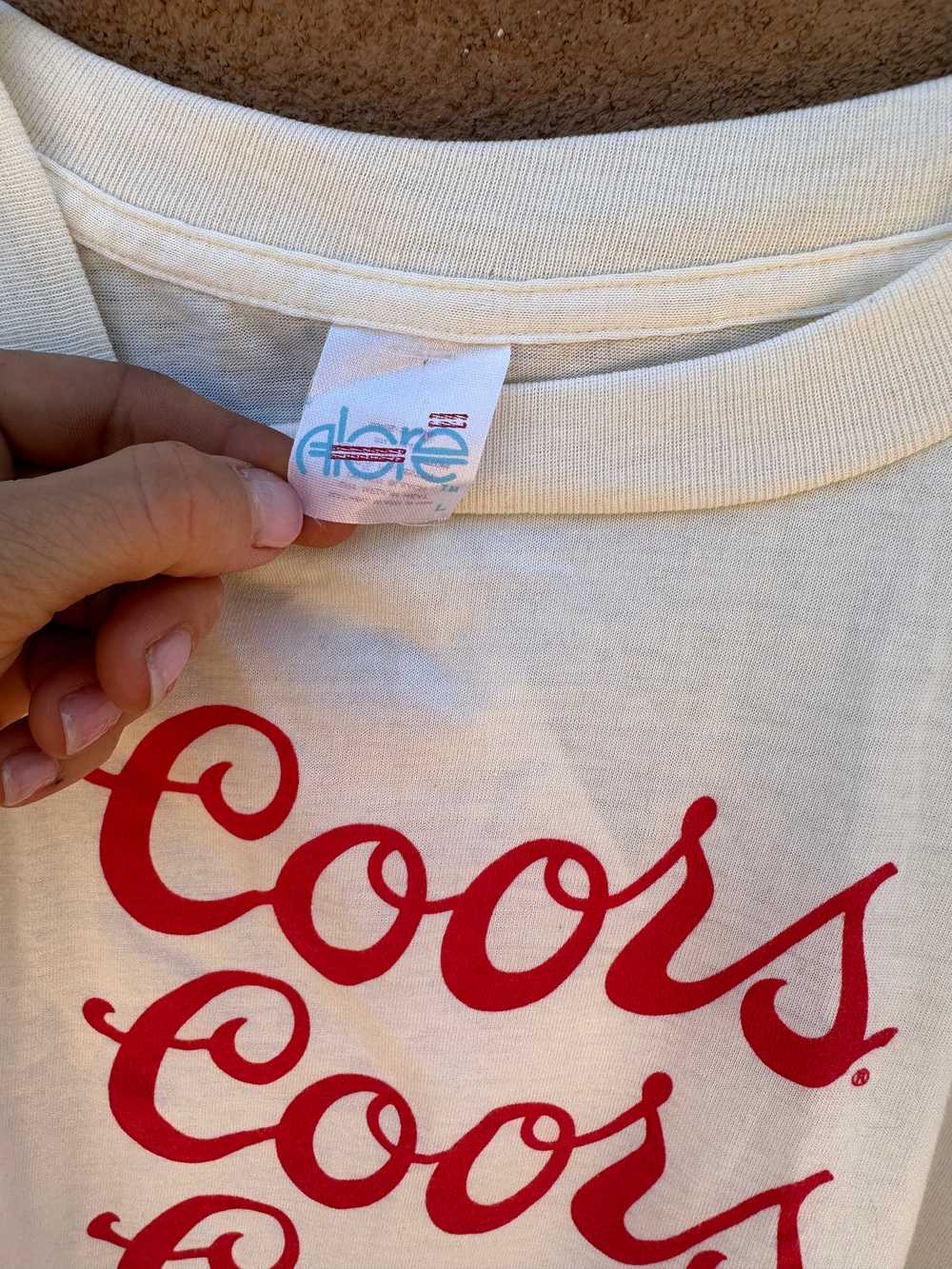 1970's Coors Cream Colored T-shirt - image 2