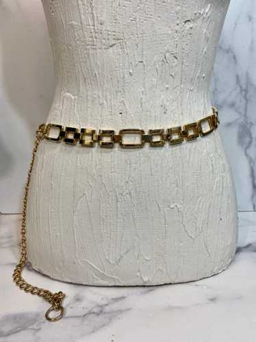 Gold metal chain belt