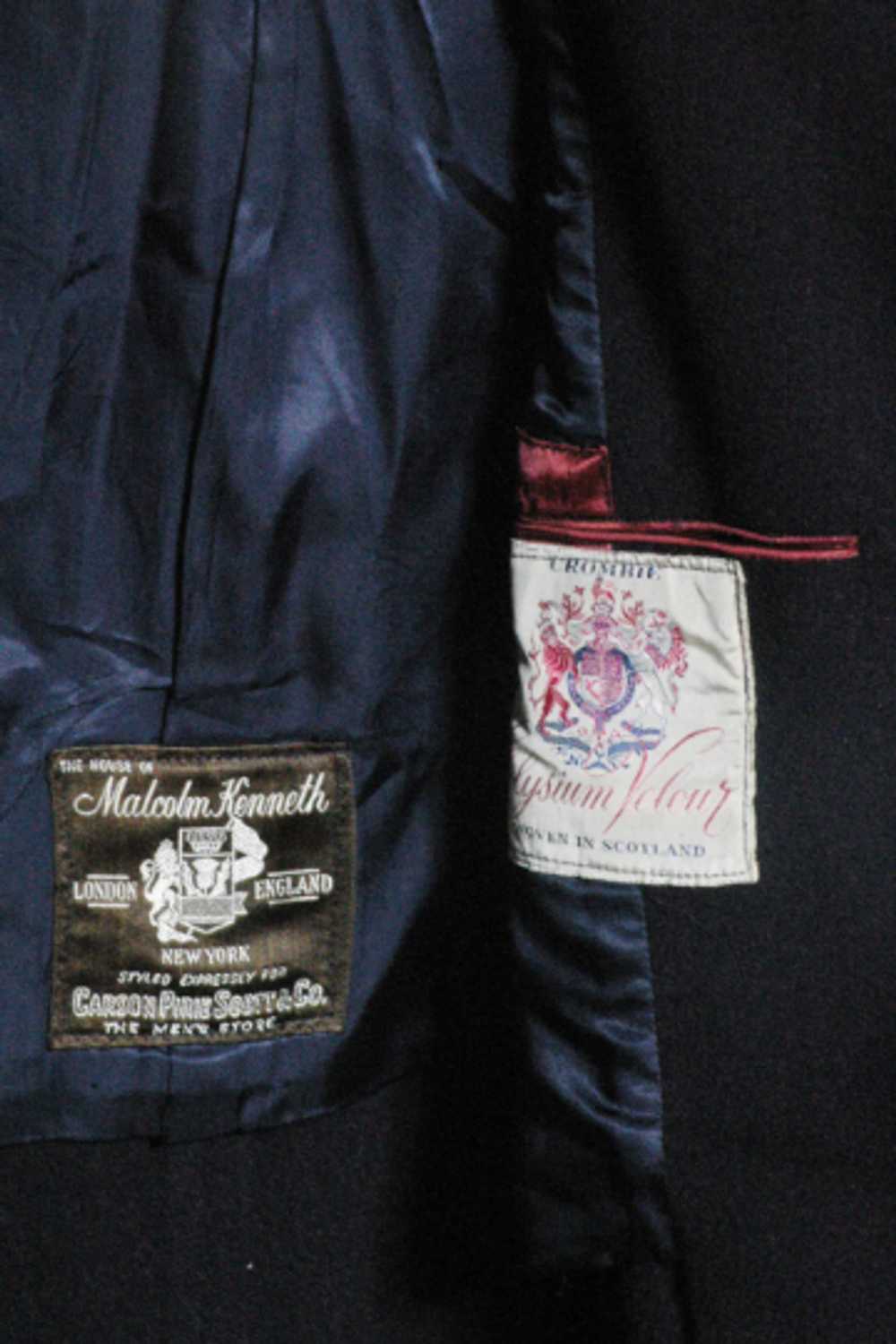 Vintage Malcolm Kenneth Midnight Blue Crombie Ove… - image 4