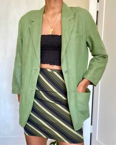 Curated Avocado Green Linen Skirt Set(S) - image 1