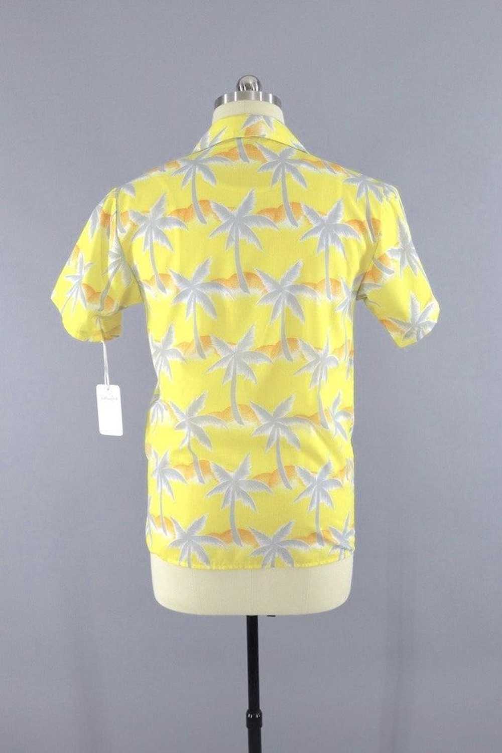 Vintage Tropicana Yellow Hawaiian Shirt - image 5