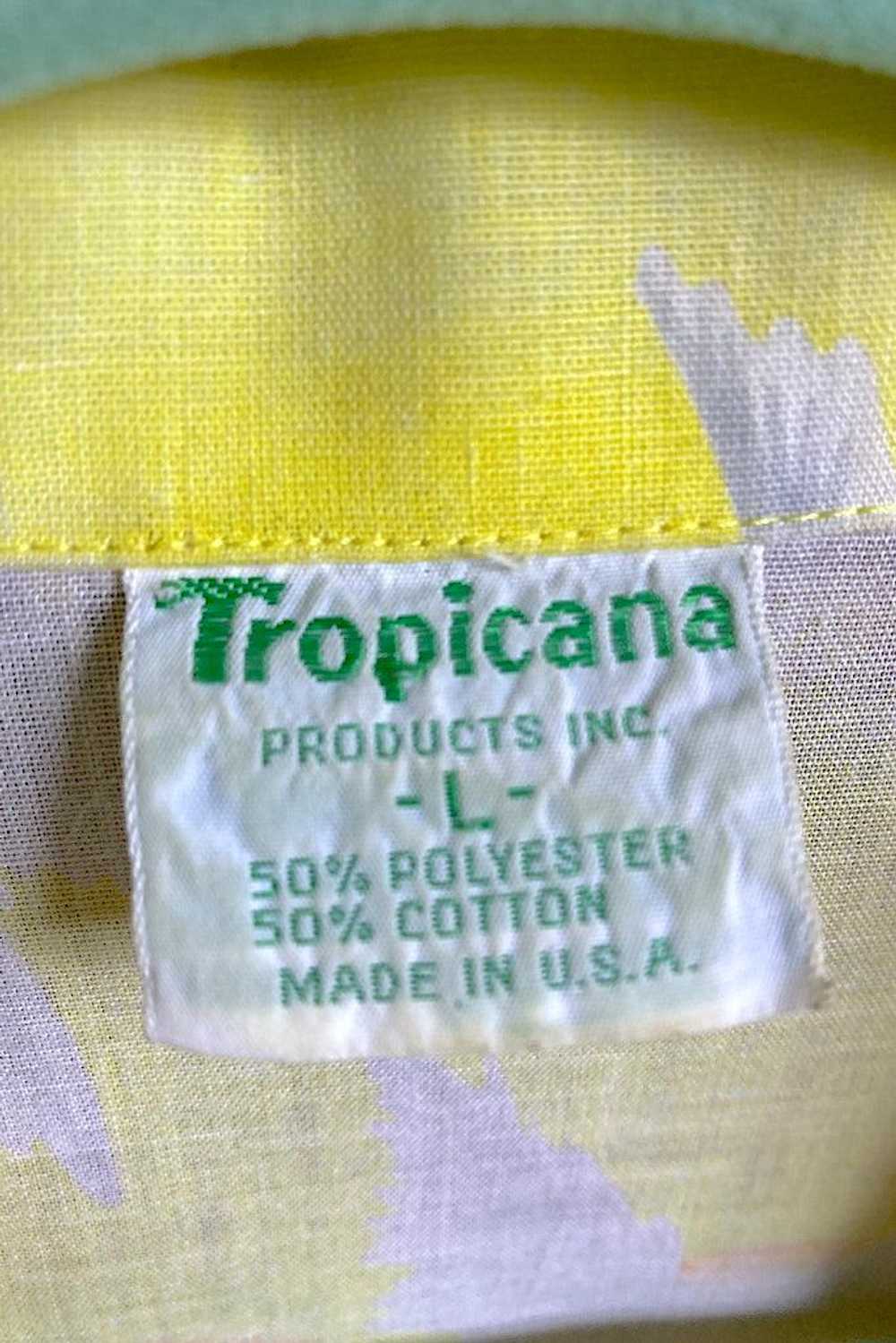 Vintage Tropicana Yellow Hawaiian Shirt - image 6