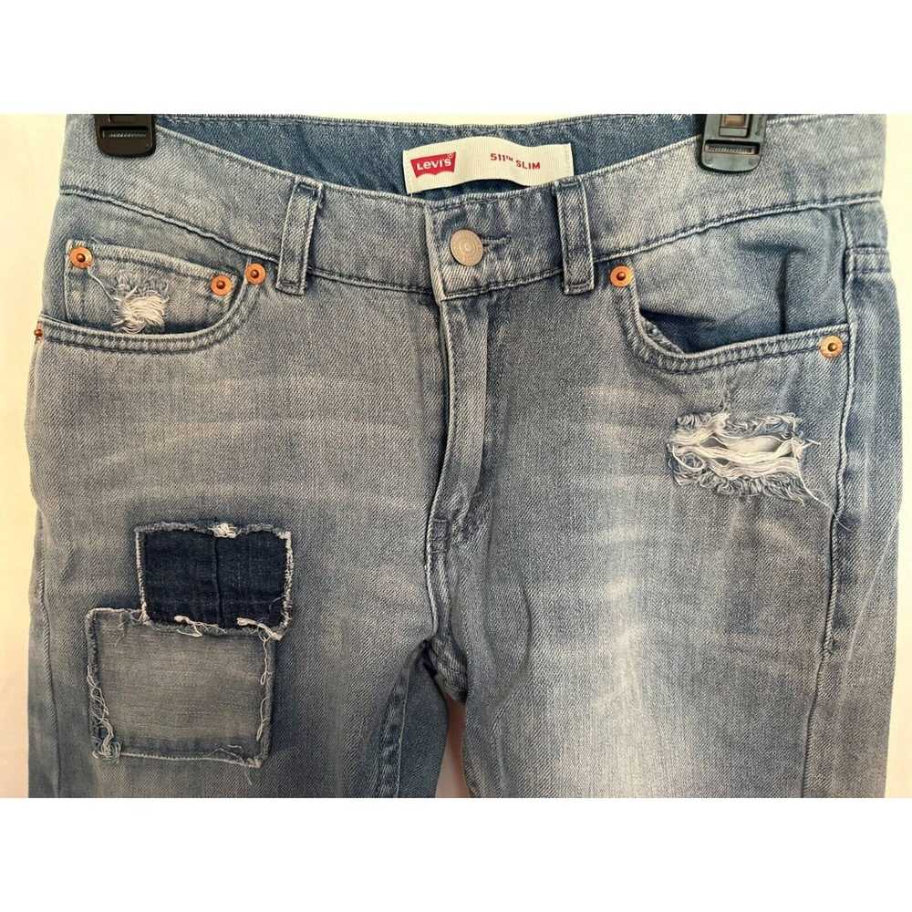 Levi's Levi's 511 Slim Jeans 16 reg28x28, patches… - image 9