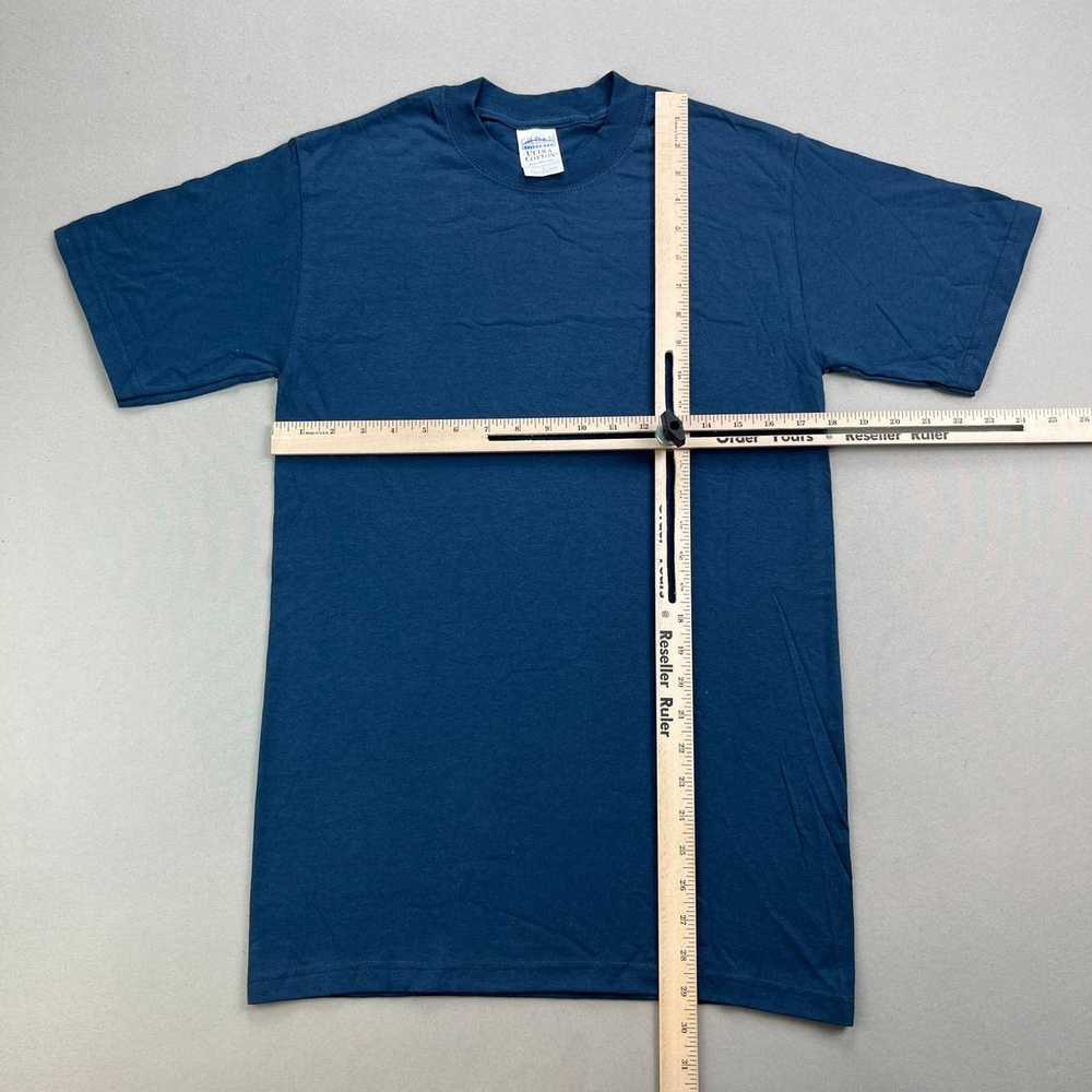 Gildan × Vintage Vintage Blue T-Shirt Mens Small … - image 5
