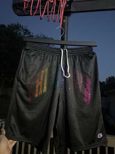 Mr Remade Men's LV Multicolor Monogram Drawstring Mesh Shorts Medium