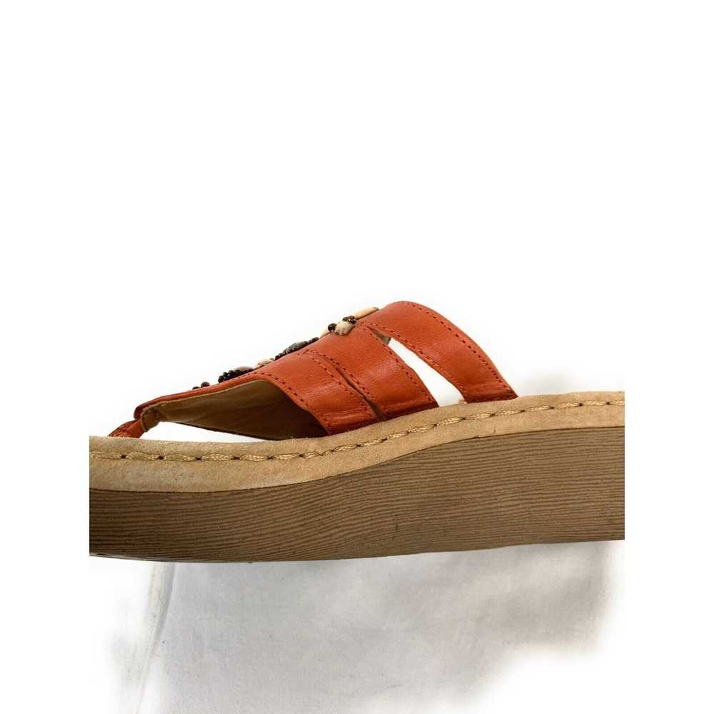 Clarks Clarks Thong Sandals 8.5 M Coral Orange Be… - image 3