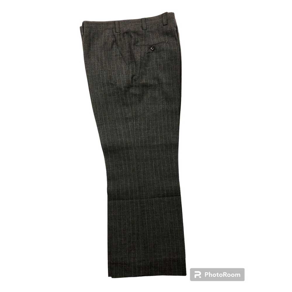 Unkwn 2 pc 70's PBM Charcoal CHALK STRIPE Banker … - image 3