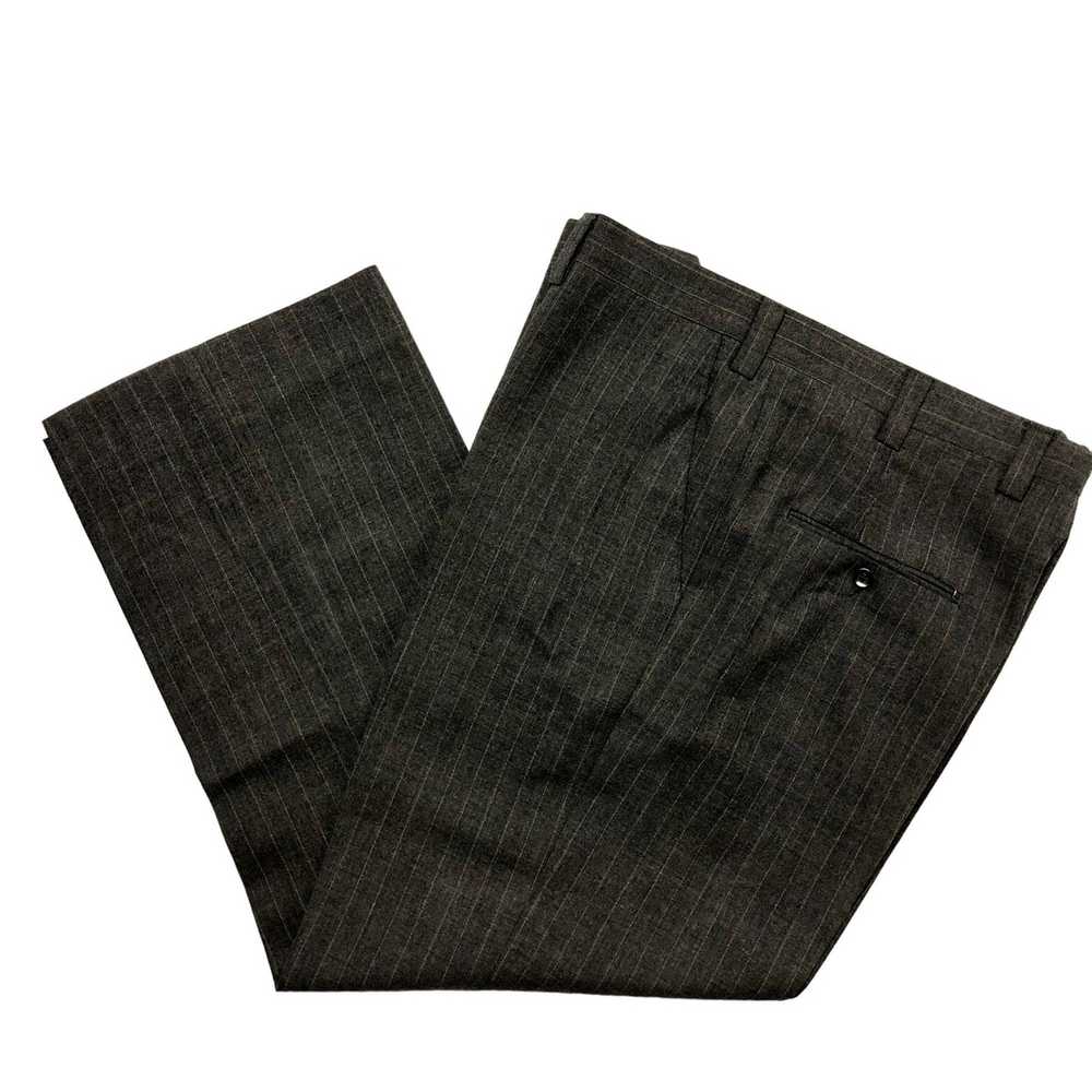 Unkwn 2 pc 70's PBM Charcoal CHALK STRIPE Banker … - image 5