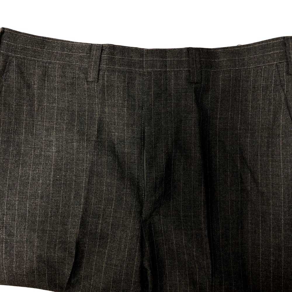 Unkwn 2 pc 70's PBM Charcoal CHALK STRIPE Banker … - image 6